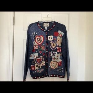 Charming Heart Patchwork Cardigan